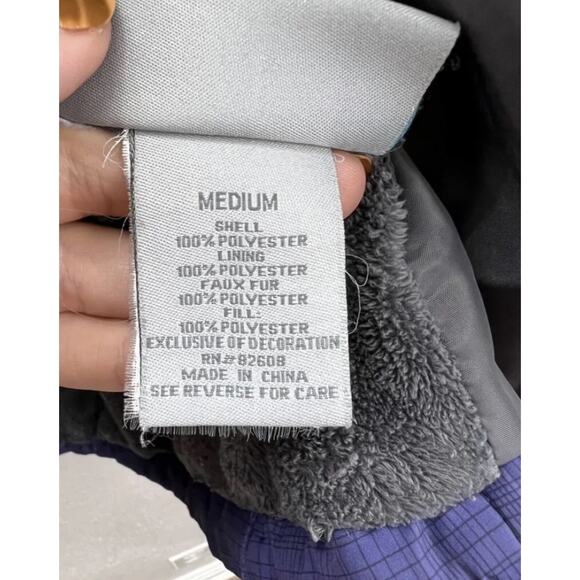 Womens Free Country Jacket Size Medium Purple Faux Fur Softshell Zip Up - Picture 5 of 10